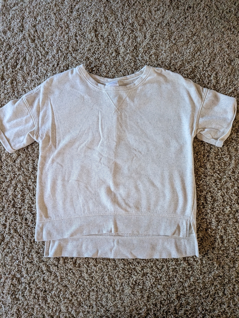 stars above Cream Short Sleeve Crop Top